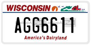 AGG6611  license plate in WI