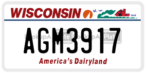 AGM3917  license plate in WI