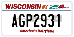 AGP2931  license plate in WI
