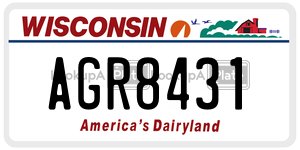 AGR8431  license plate in WI