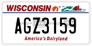 AGZ3159  license plate in WI
