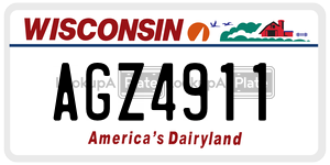 AGZ4911  license plate in WI
