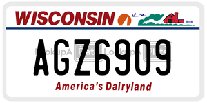 AGZ6909  license plate in WI