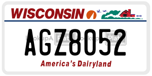 AGZ8052  license plate in WI