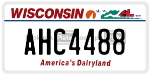 AHC4488  license plate in WI