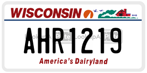 AHR1219  license plate in WI