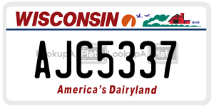 AJC5337  license plate in WI