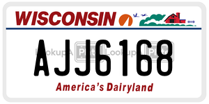 AJJ6168  license plate in WI