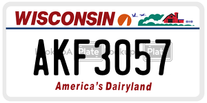 AKF3057  license plate in WI