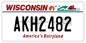 AKH2482  license plate in WI