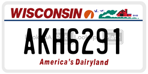 AKH6291  license plate in WI