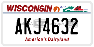AKJ4632  license plate in WI