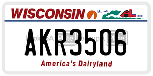 AKR3506  license plate in WI