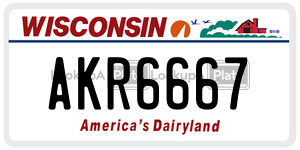 AKR6667  license plate in WI