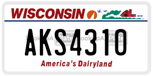 AKS4310  license plate in WI