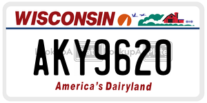 AKY9620  license plate in WI