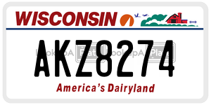 AKZ8274  license plate in WI
