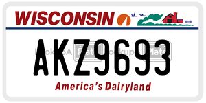 AKZ9693  license plate in WI