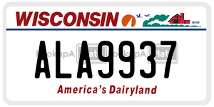 ALA9937  license plate in WI