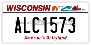 ALC1573  license plate in WI