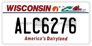 ALC6276  license plate in WI