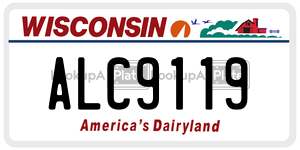 ALC9119  license plate in WI