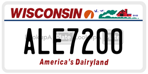 ALE7200  license plate in WI