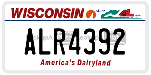 ALR4392  license plate in WI