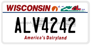ALV4242  license plate in WI