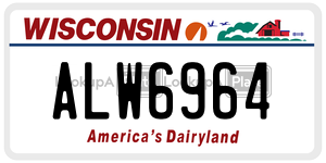 ALW6964  license plate in WI