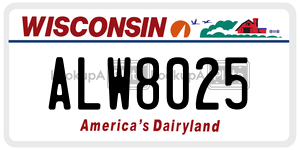 ALW8025 license plate in Wisconsin