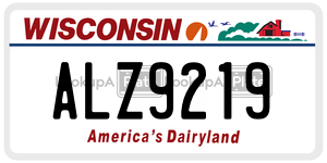 ALZ9219  license plate in WI