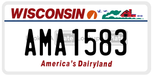 AMA1583  license plate in WI