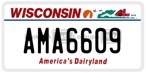 AMA6609  license plate in WI