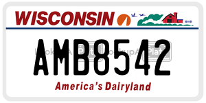 AMB8542  license plate in WI