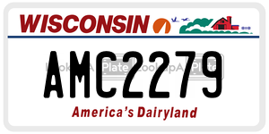 AMC2279 license plate in Wisconsin