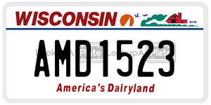 AMD1523  license plate in WI