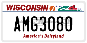 AMG3080  license plate in WI
