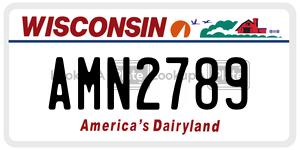 AMN2789 license plate in Wisconsin