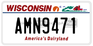 AMN9471  license plate in WI