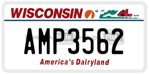 AMP3562  license plate in WI