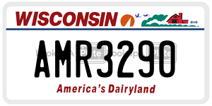 AMR3290  license plate in WI