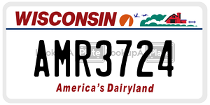 AMR3724  license plate in WI