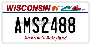 AMS2488  license plate in WI