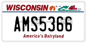 AMS5366  license plate in WI