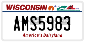 AMS5983  license plate in WI