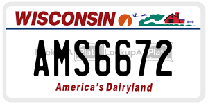 AMS6672  license plate in WI