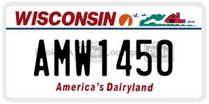 AMW1450  license plate in WI
