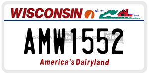 AMW1552  license plate in WI