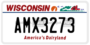 AMX3273  license plate in WI